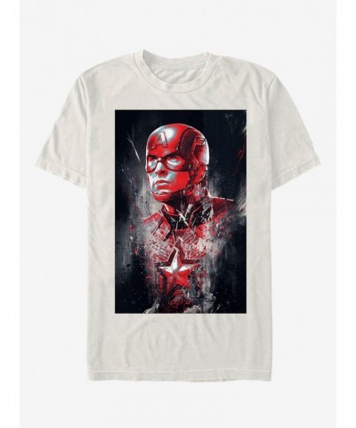 Marvel Avengers: Endgame Captain America Painted T-Shirt $7.07 T-Shirts