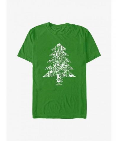 Marvel Hawkeye Christmas Tree T-Shirt $7.27 T-Shirts