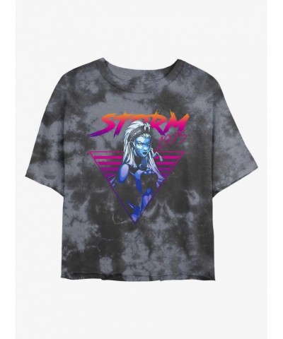 Marvel X-Men Neon Storm Tie-Dye Girls Crop T-Shirt $9.48 T-Shirts