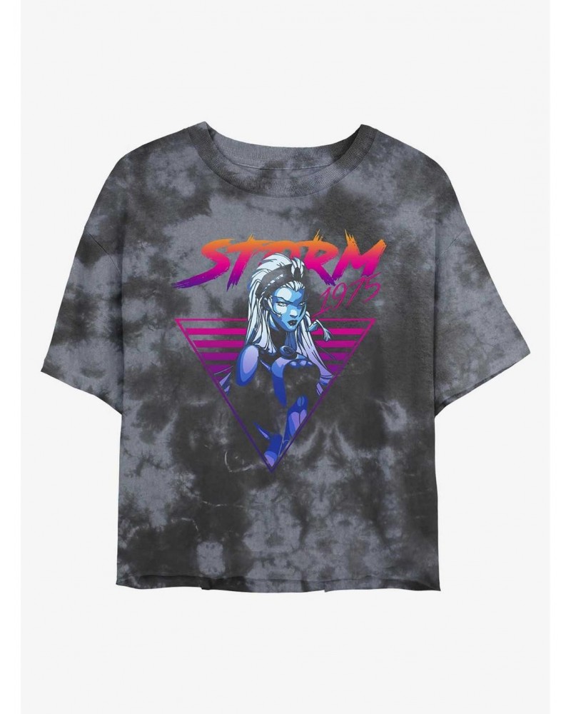 Marvel X-Men Neon Storm Tie-Dye Girls Crop T-Shirt $9.48 T-Shirts