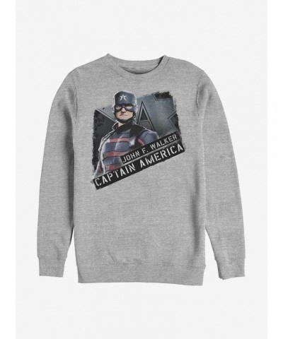 Marvel The Falcon And The Winter Soldier Captain John Walker Crew Sweatshirt $9.74 Sweatshirts