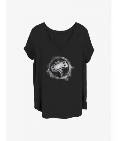 Marvel Thor Spray Logo Girls T-Shirt Plus Size $8.79 T-Shirts