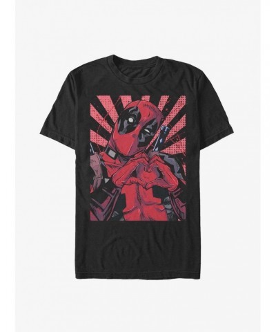 Marvel Deadpool Heart Poster Extra Soft T-Shirt $8.37 T-Shirts