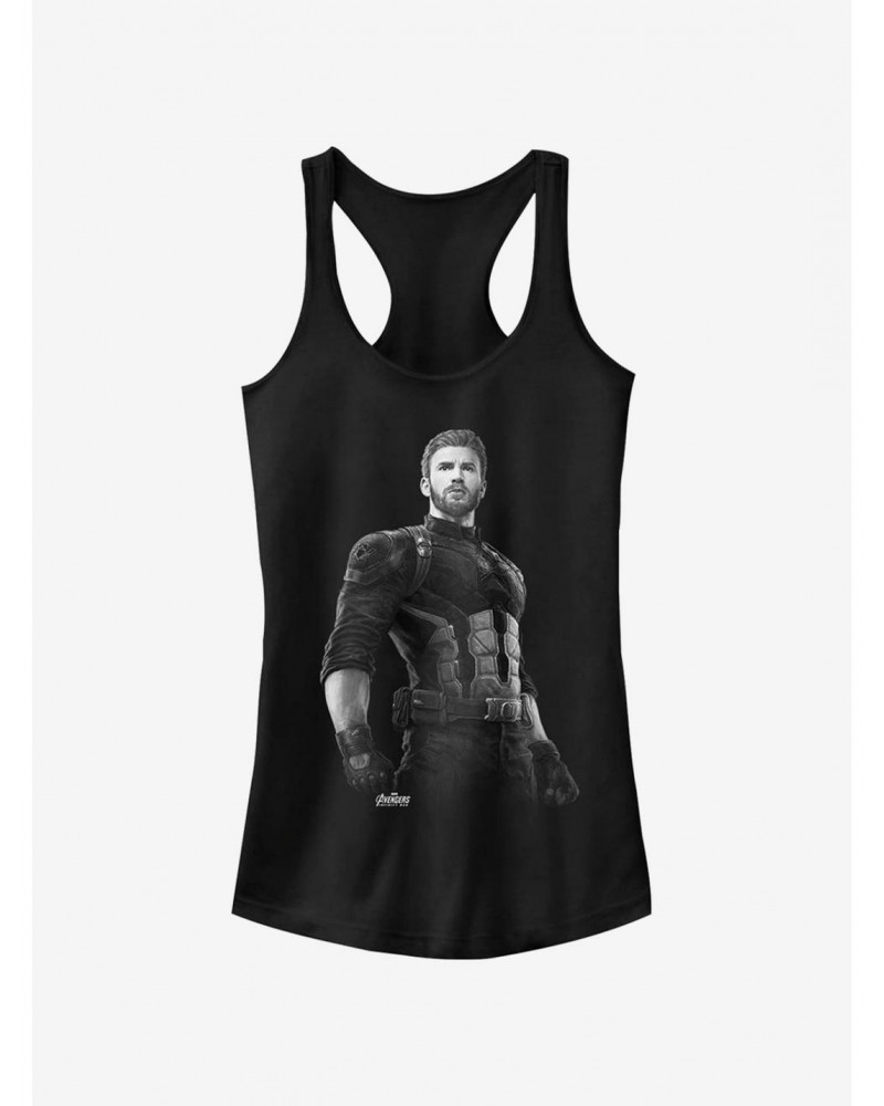 Marvel Captain America Captain Stare Girls Tank $9.16 Tanks