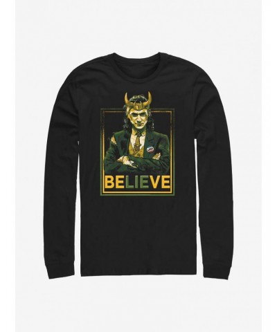 Marvel Loki Political Motive Long-Sleeve T-Shirt $12.63 T-Shirts