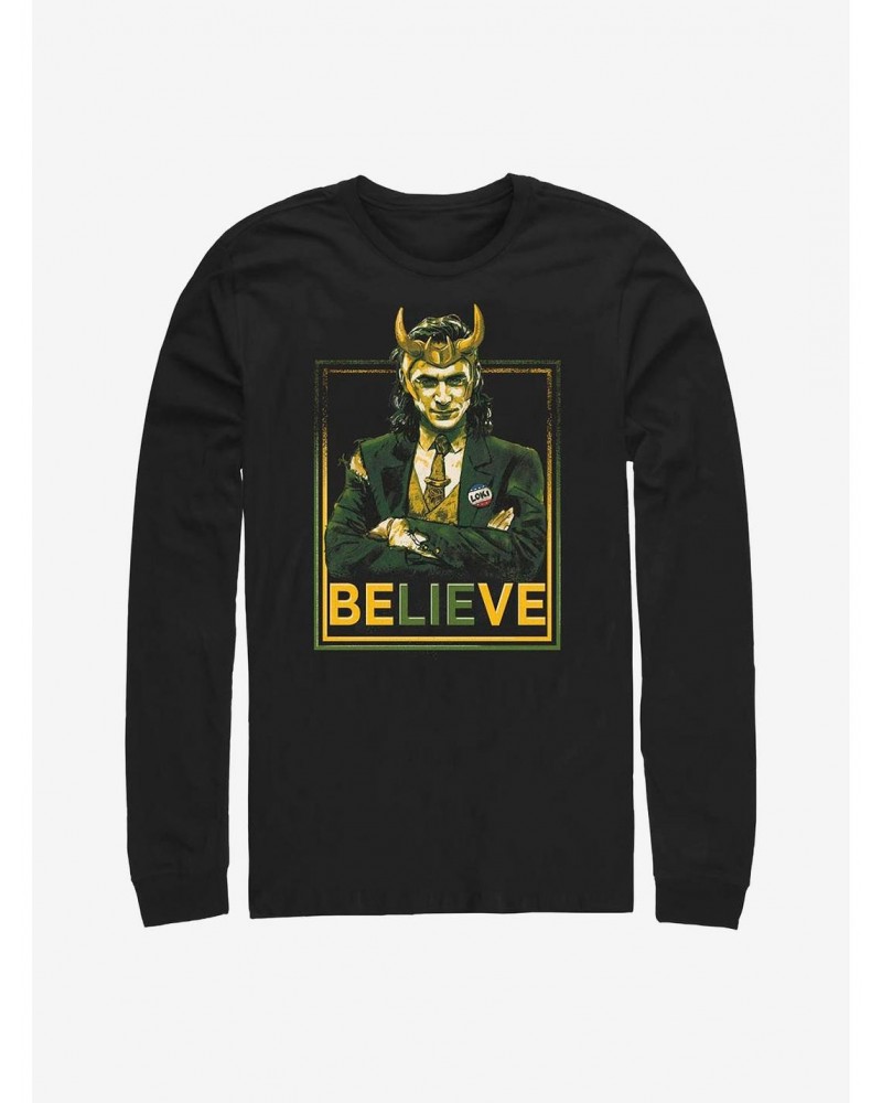 Marvel Loki Political Motive Long-Sleeve T-Shirt $12.63 T-Shirts