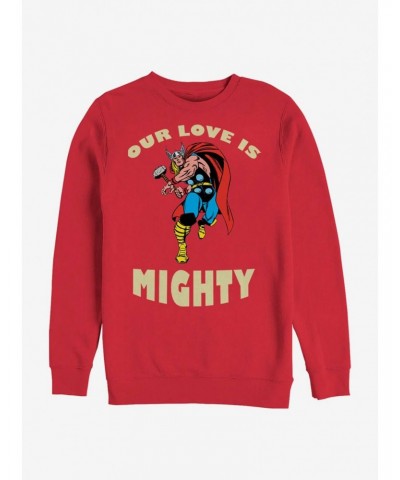 Marvel Thor Mighty Love Crew Sweatshirt $8.86 Sweatshirts