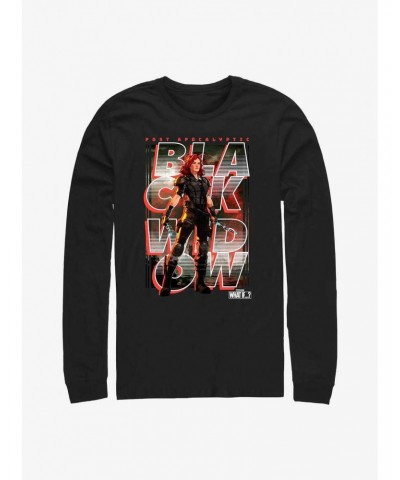 Marvel What If?? Black Widow Post Apocalyptic Key Art Long-Sleeve T-Shirt $12.90 T-Shirts