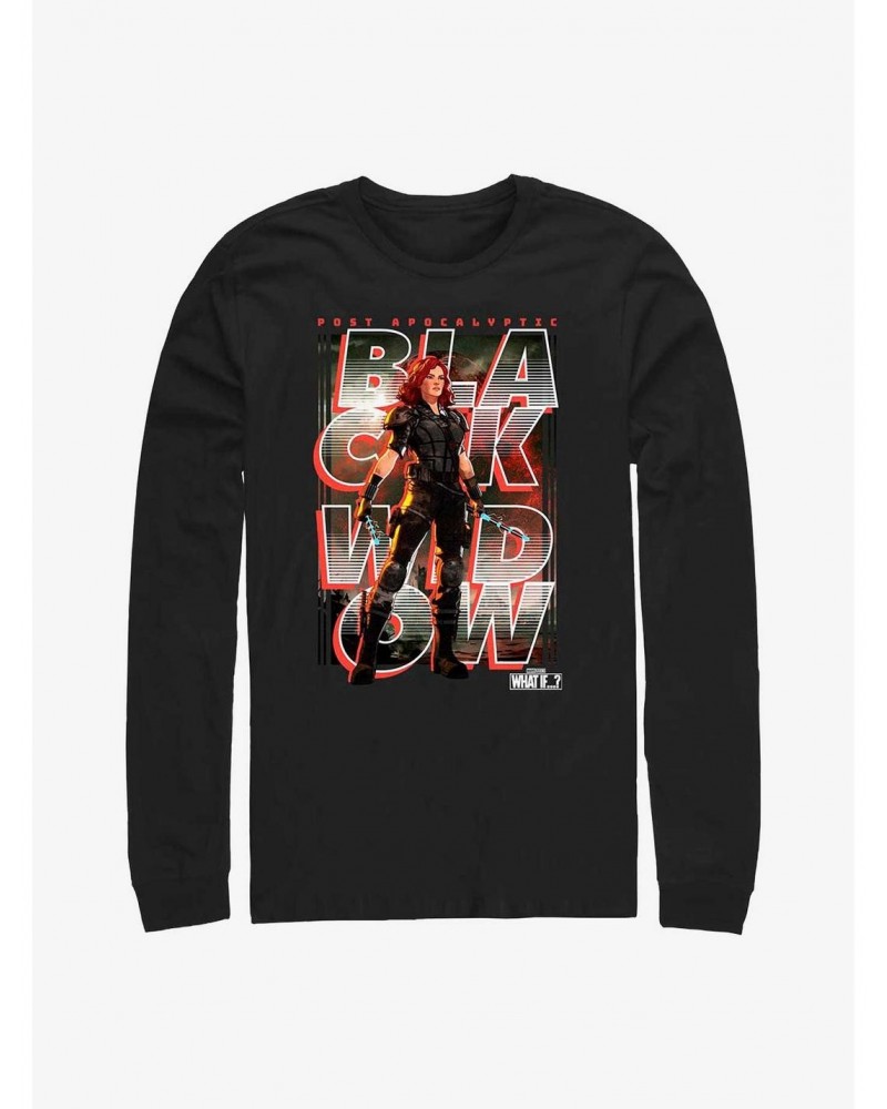 Marvel What If?? Black Widow Post Apocalyptic Key Art Long-Sleeve T-Shirt $12.90 T-Shirts