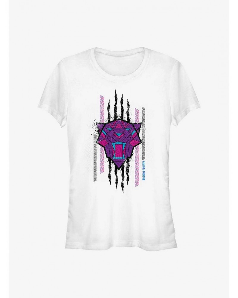 Marvel Black Panther: Wakanda Forever Panther Scratch Girls T-Shirt $8.76 T-Shirts