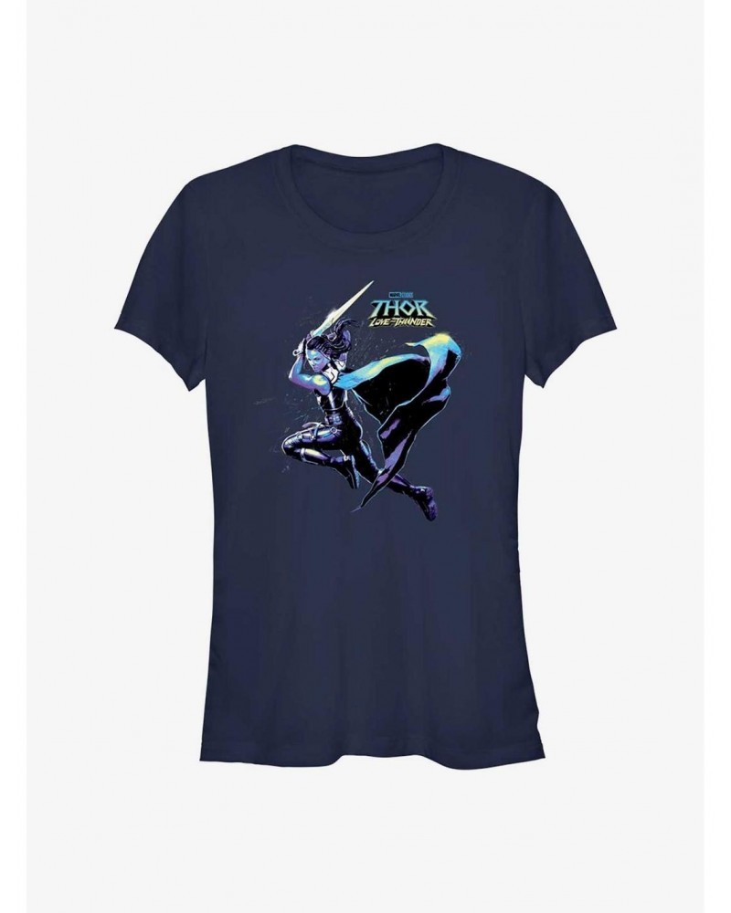 Marvel Thor: Love and Thunder Valkyrie Hero Shot Girls T-Shirt $6.77 T-Shirts