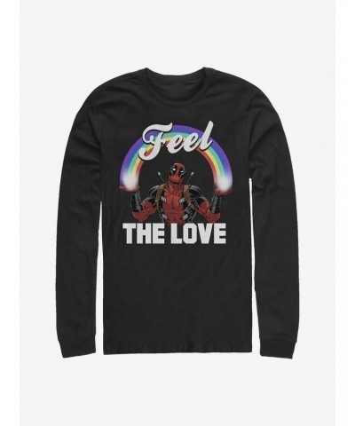 Marvel Deadpool Feel The Love Long-Sleeve T-Shirt $10.53 T-Shirts