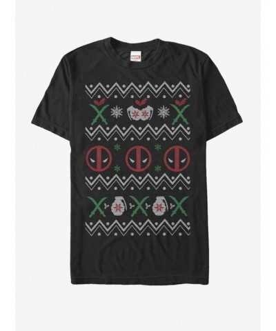 Marvel Deadpool Ugly Christmas Sweater T-Shirt $8.99 T-Shirts