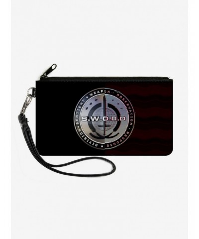 Marvel Wandavision Sword Logos Canvas Clutch Wallet $8.15 Wallets