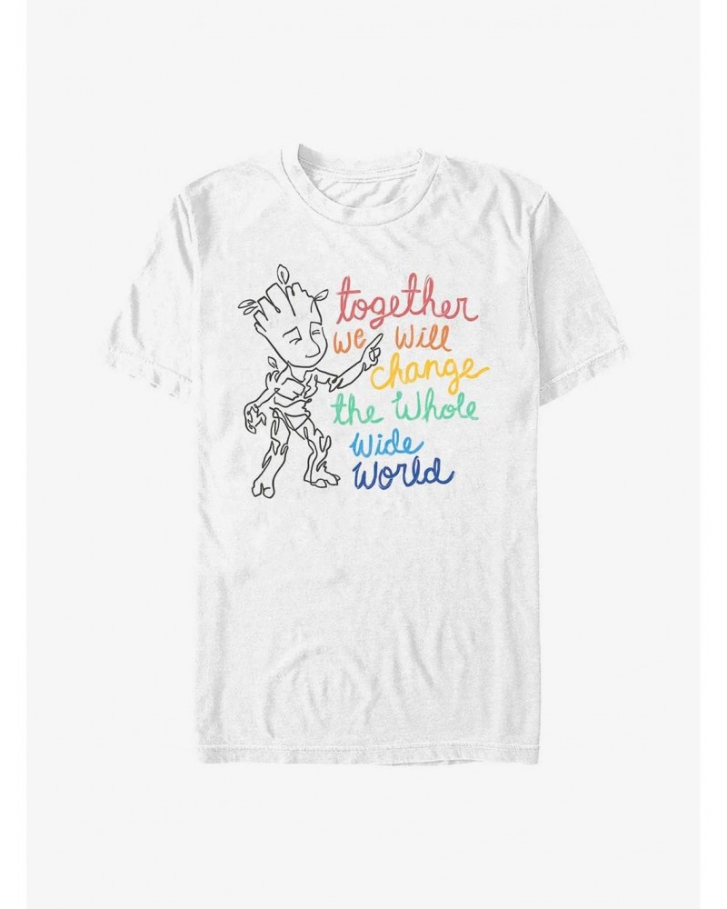 Marvel Guardians of the Galaxy Earth Day Groot Change Together T-Shirt $5.74 T-Shirts