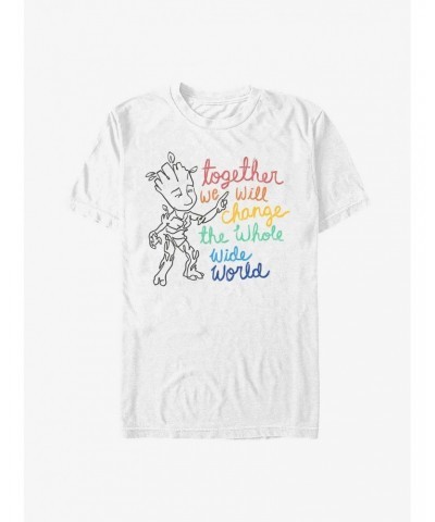 Marvel Guardians of the Galaxy Earth Day Groot Change Together T-Shirt $5.74 T-Shirts