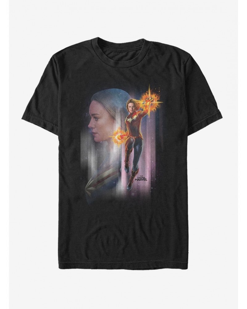 Marvel Captain Marvel Galaxy T-Shirt $5.74 T-Shirts