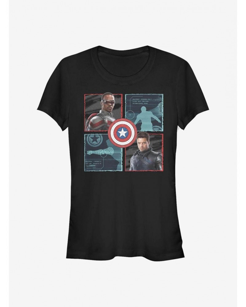 Marvel The Falcon And The Winter Soldier Hero Box Up Girls T-Shirt $9.16 T-Shirts