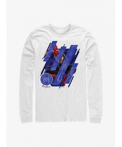 Marvel Spider-Man: No Way Home Schematic Panels Long-Sleeve T-Shirt $13.16 T-Shirts