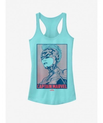 Marvel Captain Marvel Comic Gaze Girls Tank $6.97 Tanks