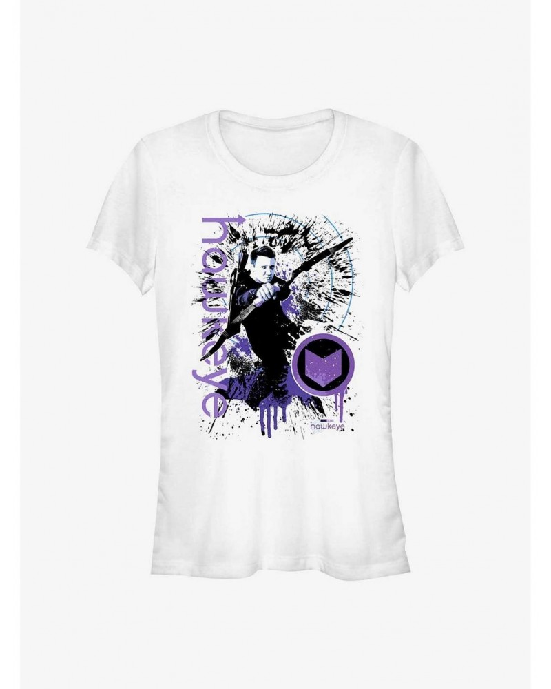 Marvel Hawkeye Splatter Girls T-Shirt $6.97 T-Shirts