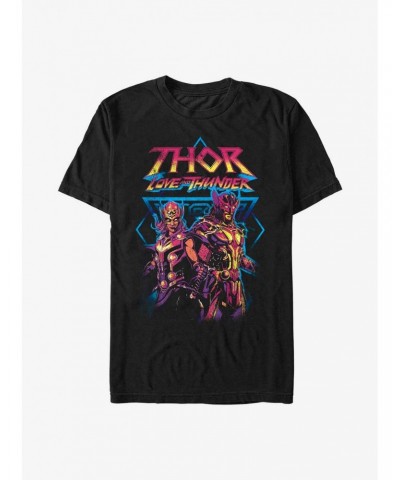 Marvel Thor: Love And Thunder Grunge Thunder T-Shirt $5.74 T-Shirts