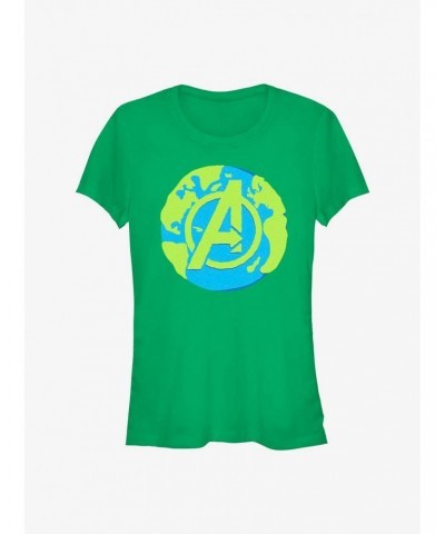 Marvel Avengers Earth Day Avengers World Girls T-Shirt $7.57 T-Shirts