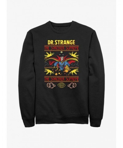 Marvel Doctor Strange Sorcerer Supreme Ugly Christmas Sweatshirt $8.86 Sweatshirts