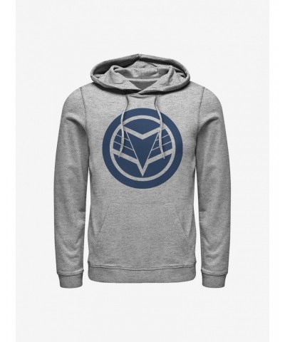 Marvel The Falcon And The Winter Soldier Blue Shield Hoodie $12.21 Hoodies