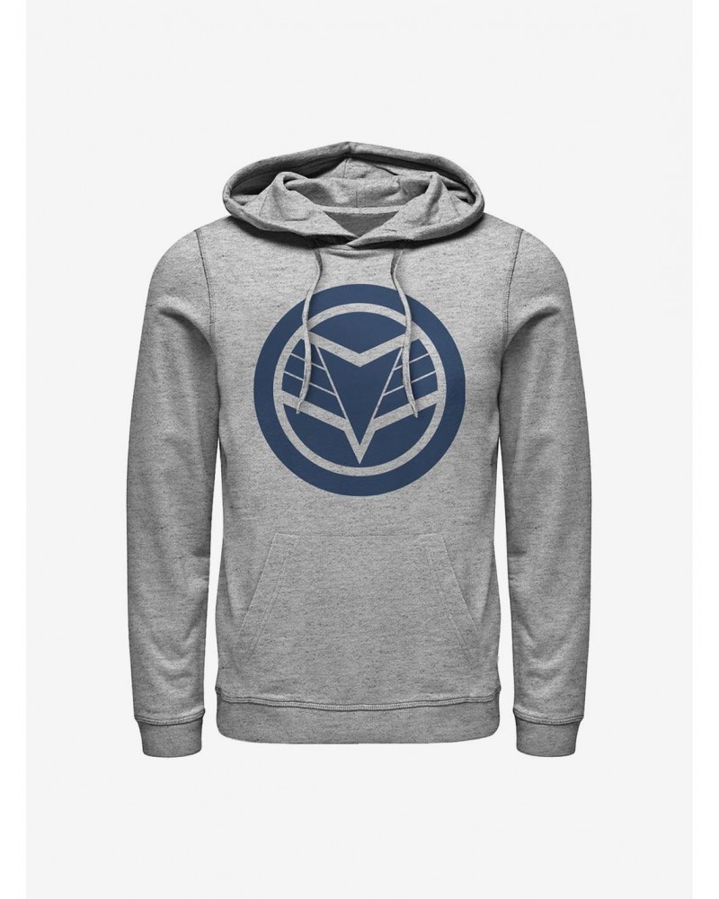 Marvel The Falcon And The Winter Soldier Blue Shield Hoodie $12.21 Hoodies