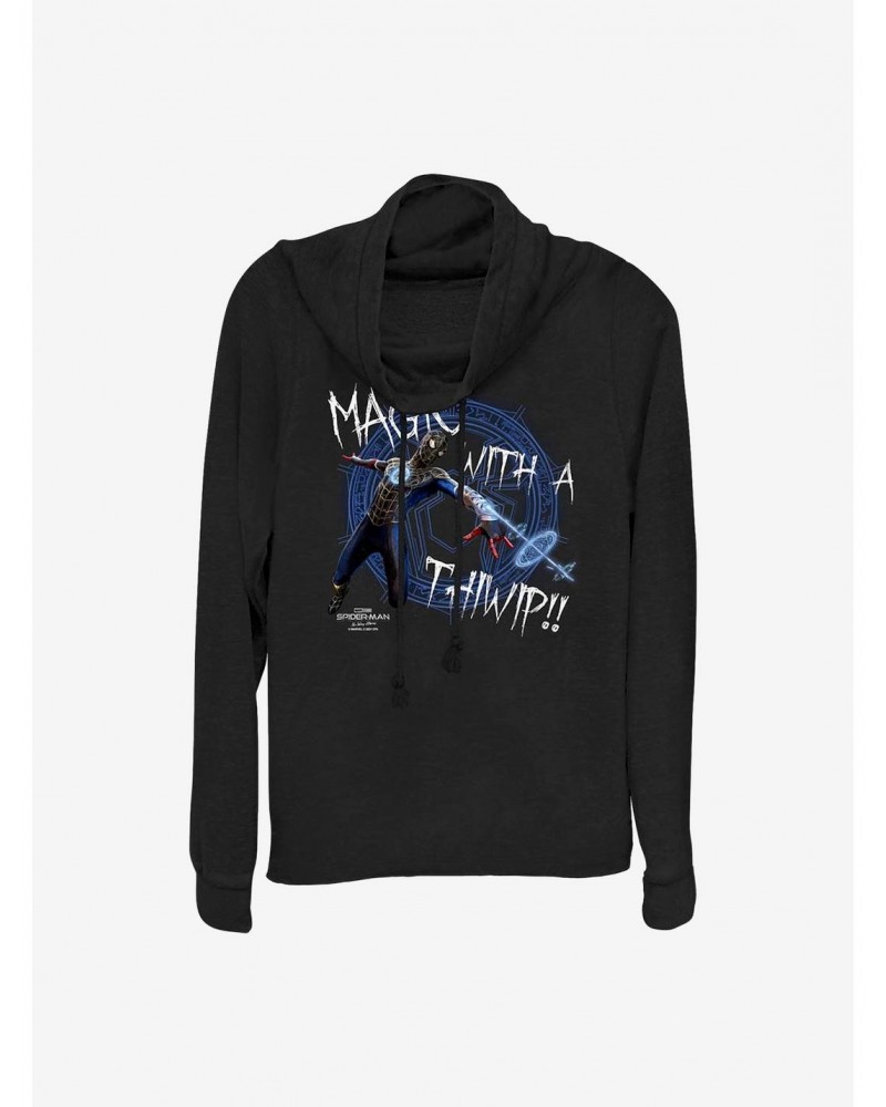 Marvel Spider-Man Magic With A Thiwip Cowlneck Long-Sleeve Girls Top $12.93 Tops