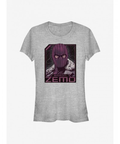 Marvel The Falcon And The Winter Soldier Badge Of Baron Zemo Girls T-Shirt $8.57 T-Shirts