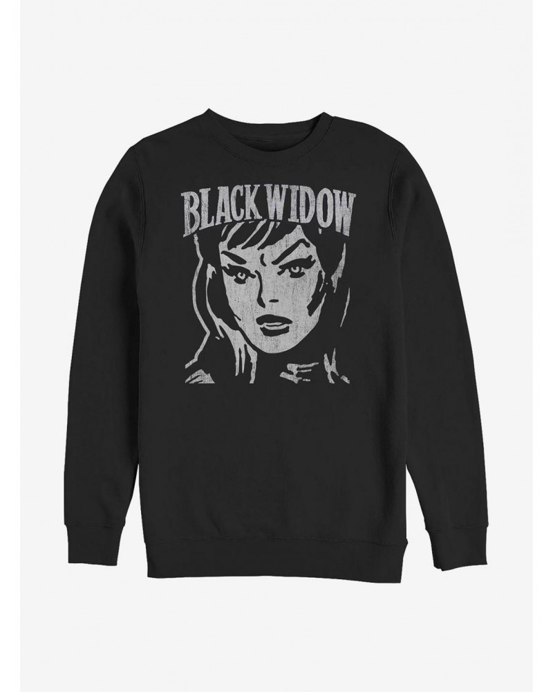 Marvel Black Widow Simple Block Crew Sweatshirt $9.74 Sweatshirts