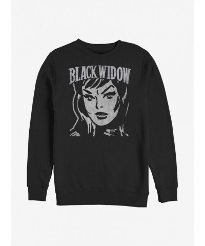 Marvel Black Widow Simple Block Crew Sweatshirt $9.74 Sweatshirts