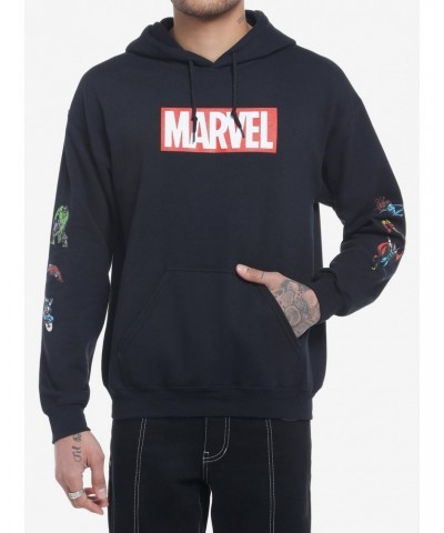 Marvel Logo & Characters Hoodie $7.98 Hoodies