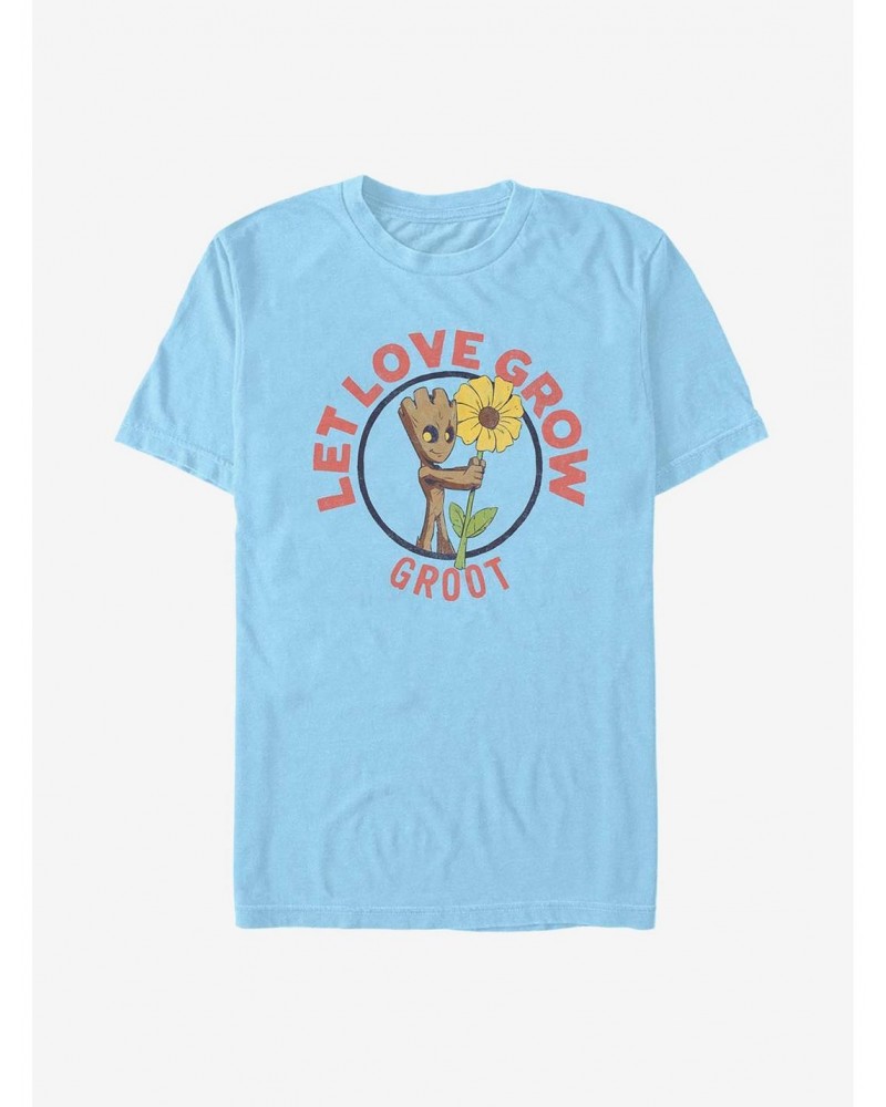 Marvel Guardians Of The Galaxy Let Love Grow T-Shirt $7.27 T-Shirts