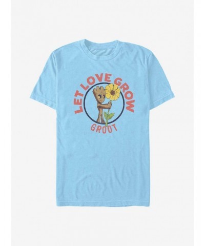 Marvel Guardians Of The Galaxy Let Love Grow T-Shirt $7.27 T-Shirts